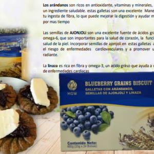 Blueberry Grains Biscuit (GALLETAS DE ARÁNDANOS SEMILLAS DE AJONJOLÍ Y LINAZA)