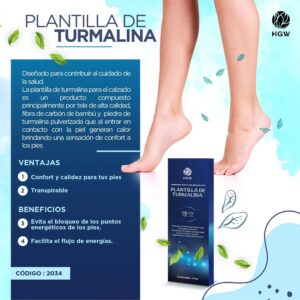 tourmaline healthcare insoles (plantilla de turmalina)